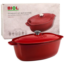 Емальована чавунна гусятниця BIOL 6.5 л 0606E