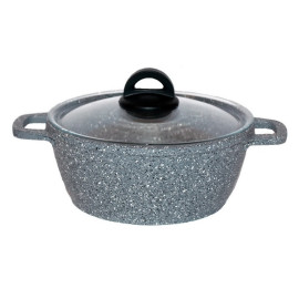 Pan with non-stick coating, Granite Gray 3.6 l BIOL Granite Gray saucepan 3.6 l K406PC