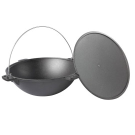 Tatar cast iron cauldron with a cast lid, with a bracket 6 l Cast iron Tatar cauldron BIOL 6 l 0906