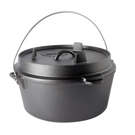 Tourist cast-iron cauldron with a frying pan lid 12 l Cast iron tourist cauldron BIOL 12 l KC12