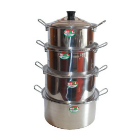 A set of aluminum pans with lid 2 l 3 l 4 l 5.3 l Set of aluminum pots BIOL 2 l, 3 l, 4 l, 5.3 l AS2026