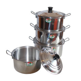 Набір каструль алюмінієвих BIOL 6.7 л, 8.5 л, 10 л, 12.7 л AS2834