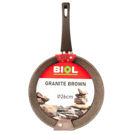 Frying pan with non-stick coating, Granite Brown 26 cm Frying pan BIOL Granite Brown 26 cm 2613P