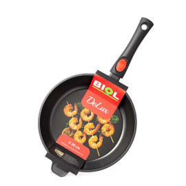 Frying pan with non-stick coating, removable handle, induction bottom, DeLux 28 cm Frying pan BIOL DeLux 28 cm 2817P